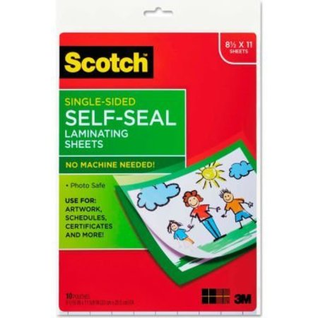 3M Scotch® Self-Sealing Laminating Sheets, 6.0 mil, 8 1/2 x 11, 10/Pack LS854SS10